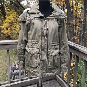 Army Green Fall Coat/Jacket with hood
